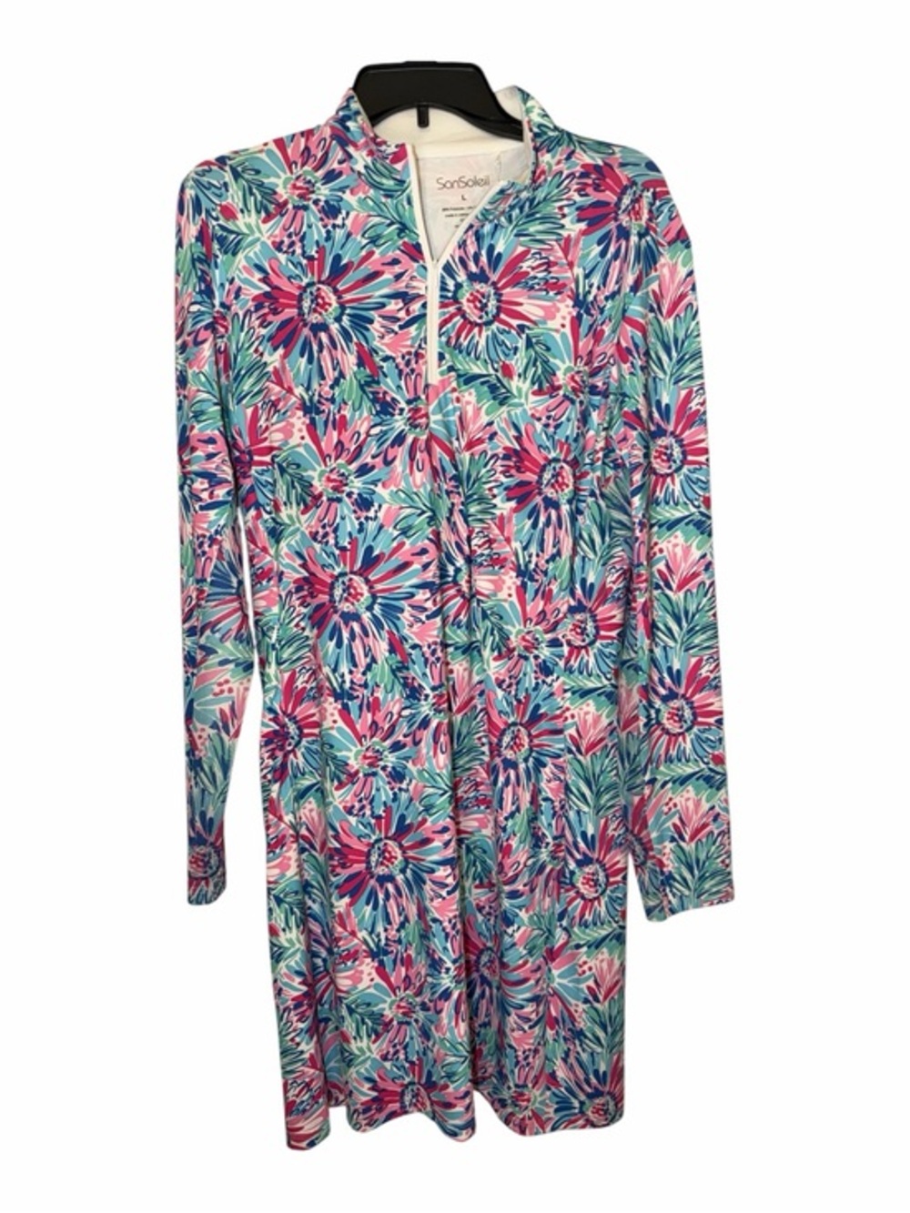SanSoleil NWT Lola Print Mock Swim Dress with Shorts